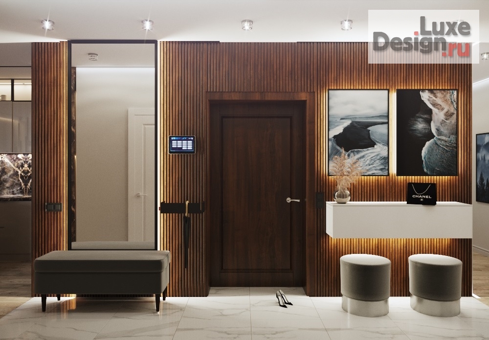 Дизайн интерьера квартиры "С ШОКОЛАДНОЙ КРОШКОЙ" (фото 3) от дизайнера Гущина Альфия Дизайн интерьера квартиры "С ШОКОЛАДНОЙ КРОШКОЙ" (фото 3)