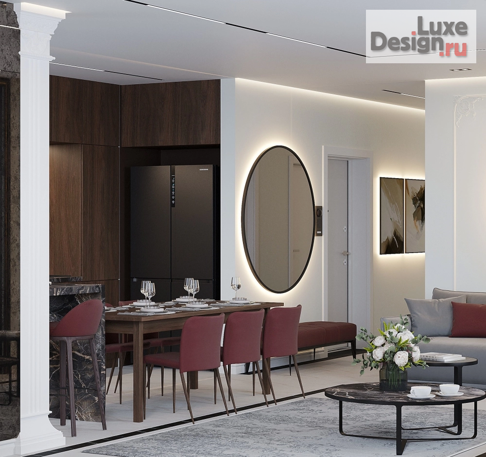 Дизайн интерьера квартиры "ИМПЕРИЯ КОНТРАСТА" (фото 10) от дизайнера Гущина Альфия Дизайн интерьера квартиры "ИМПЕРИЯ КОНТРАСТА" (фото 10)