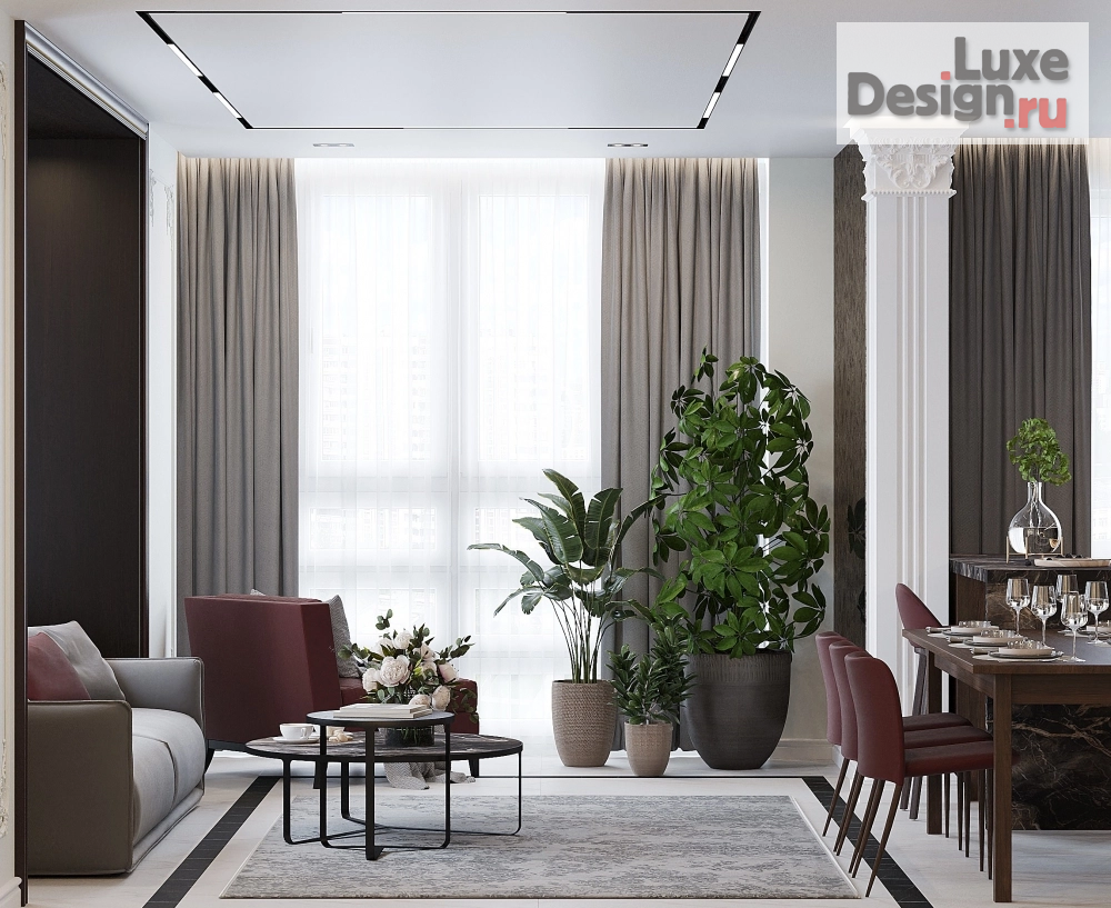 Дизайн интерьера квартиры "ИМПЕРИЯ КОНТРАСТА" (фото 5) от дизайнера Гущина Альфия Дизайн интерьера квартиры "ИМПЕРИЯ КОНТРАСТА" (фото 5)