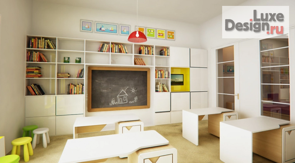 Дизайн интерьера детской "Детская школа" (фото 2)