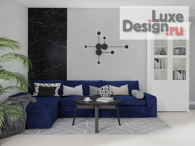 Дизайн интерьера трехкомнатной квартиры "Для семьи с двумя детьми (мальчик и девочка)" (фото 1)