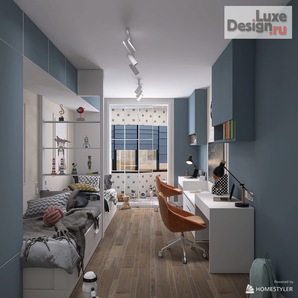 Дизайн интерьера трехкомнатной квартиры "Детская комната" (фото 3)