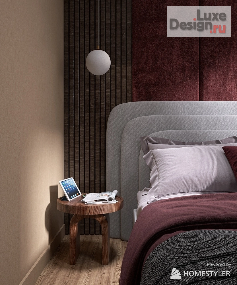 Дизайн интерьера двухкомнатной квартиры "Спальня с гардеробной" (фото 8)