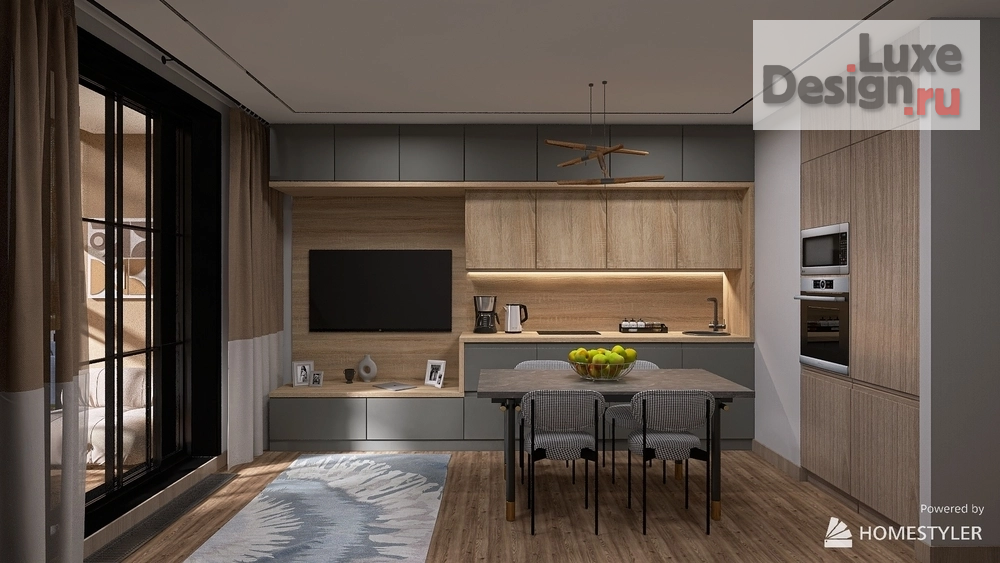 Дизайн интерьера двухкомнатной квартиры "Кухня-гостиная" (фото 2)