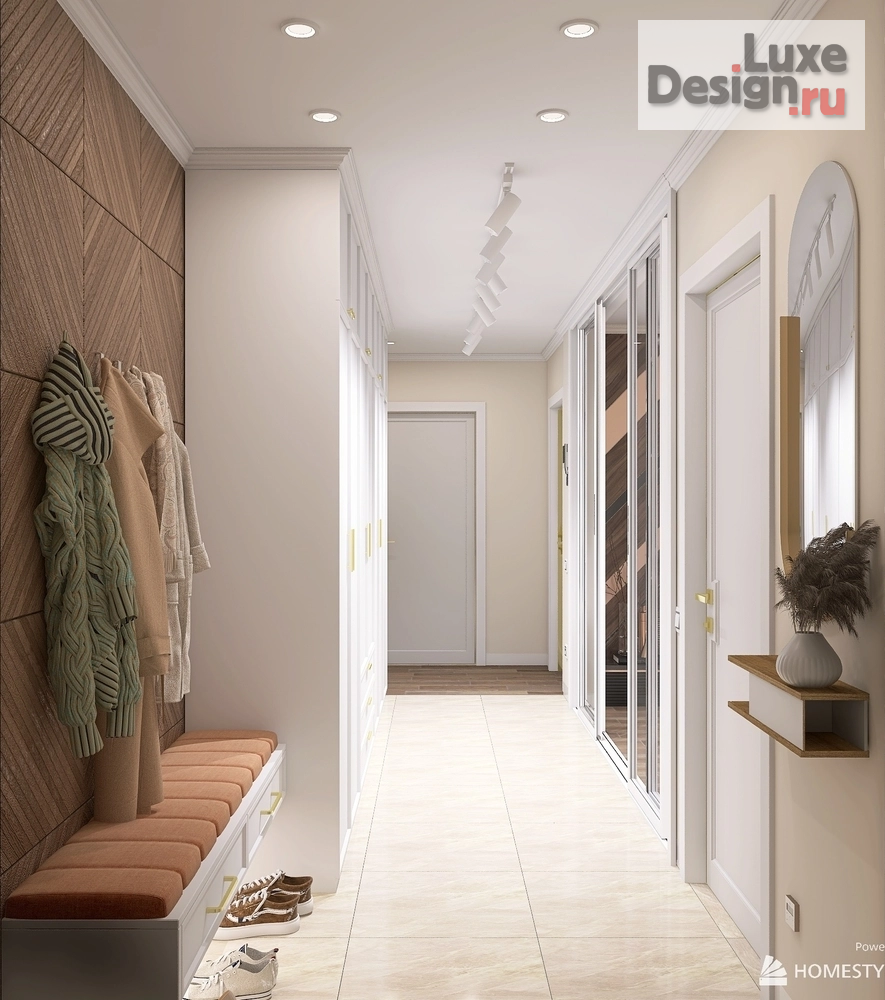 Дизайн интерьера трехкомнатной квартиры "Прихожая" (фото 4)