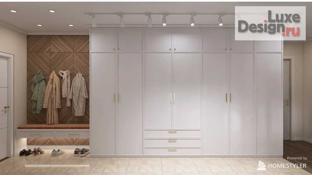 Дизайн интерьера трехкомнатной квартиры "Прихожая" (фото 1)