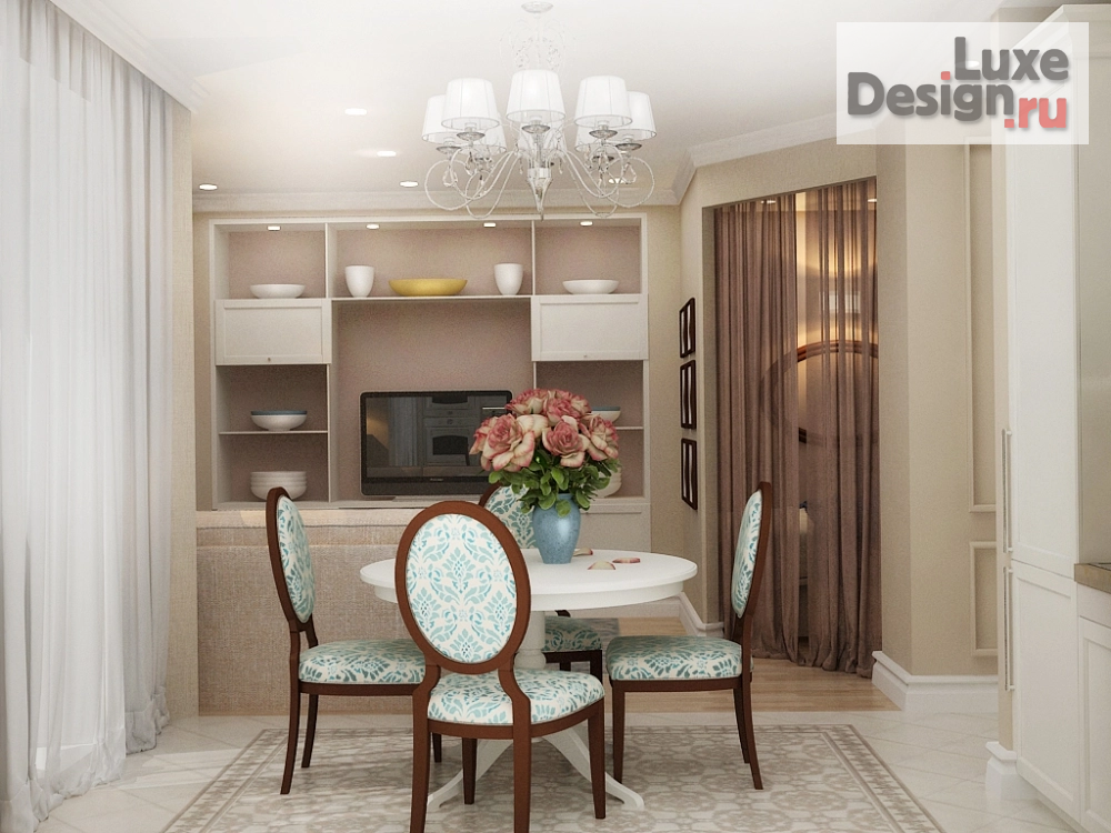 Дизайн интерьера однокомнатной квартиры "Однокомнатная квартира. Москва" (фото 1)