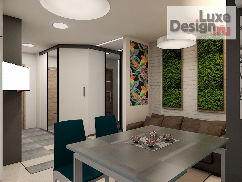 Дизайн интерьера трехкомнатной квартиры "г. Владимир" (фото 1)