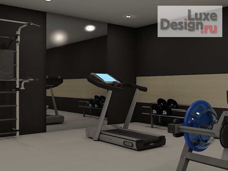 Дизайн интерьера квартиры "Домашний спортзал" (фото 1)