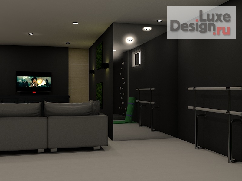 Дизайн интерьера квартиры "Домашний спортзал" (фото 3)