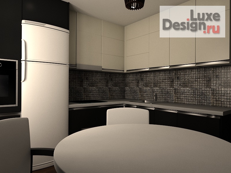 Дизайн интерьера трехкомнатной квартиры "Кухня на Заречной" (фото 3)