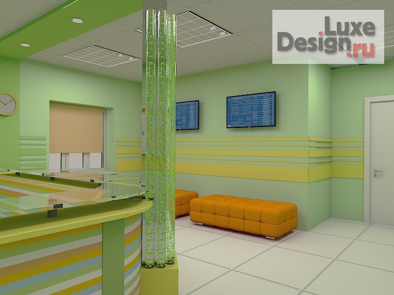 Дизайн интерьера лечебного учреждения "Детская поликлиника" (фото 10)