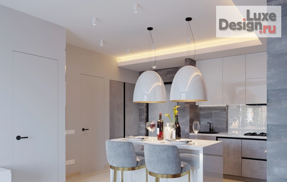 Дизайн интерьера двухкомнатной квартиры "Квартира "Почти дзен" " (фото 3)