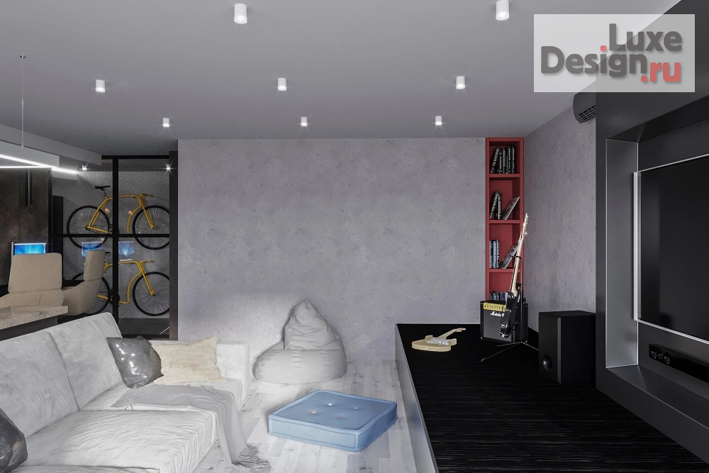 Дизайн интерьера двухкомнатной квартиры "Квартира "Игры кончились это всерьез"" (фото 3)