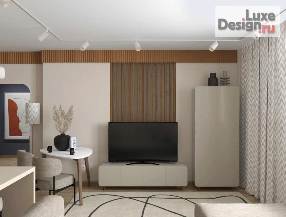 Дизайн интерьера трехкомнатной квартиры "Квартира " Рассказ о простых вещах"" (фото 6)