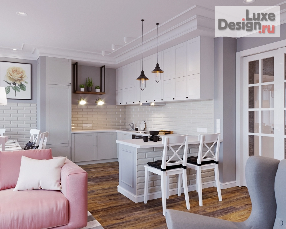 Дизайн интерьера трехкомнатной квартиры "Квартира "Мой теплый север" " (фото 3)