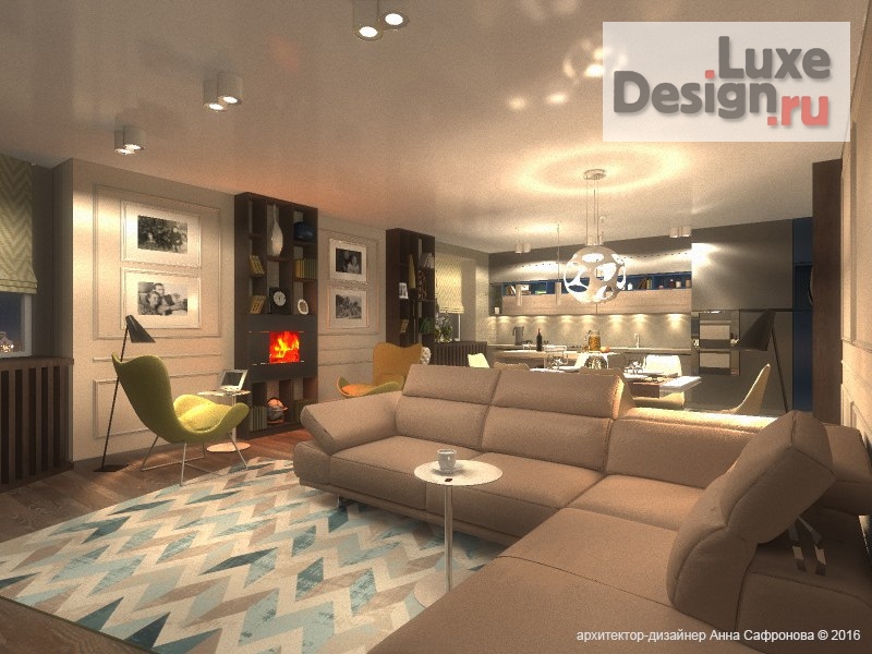 Дизайн интерьера четырехкомнатной квартиры "Проект квартиры в современном стиле" (фото 7)