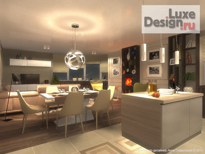 Дизайн интерьера четырехкомнатной квартиры "Проект квартиры в современном стиле" (фото 1)