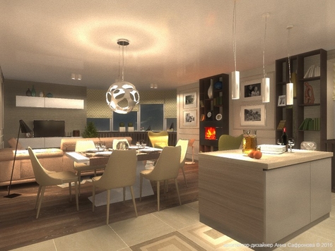 Дизайн интерьера четырехкомнатной квартиры в Ульяновске "Проект квартиры в современном стиле"